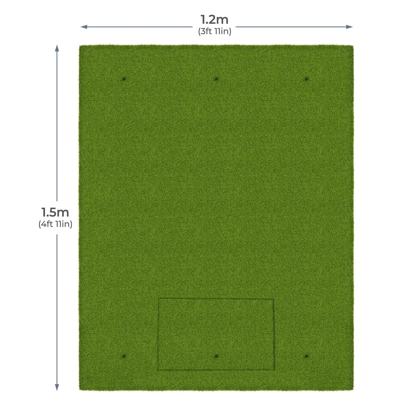 Tapete de Batida Fino Padrão Reversível 1,5m x 1,2m (4' 11" x 3' 11")