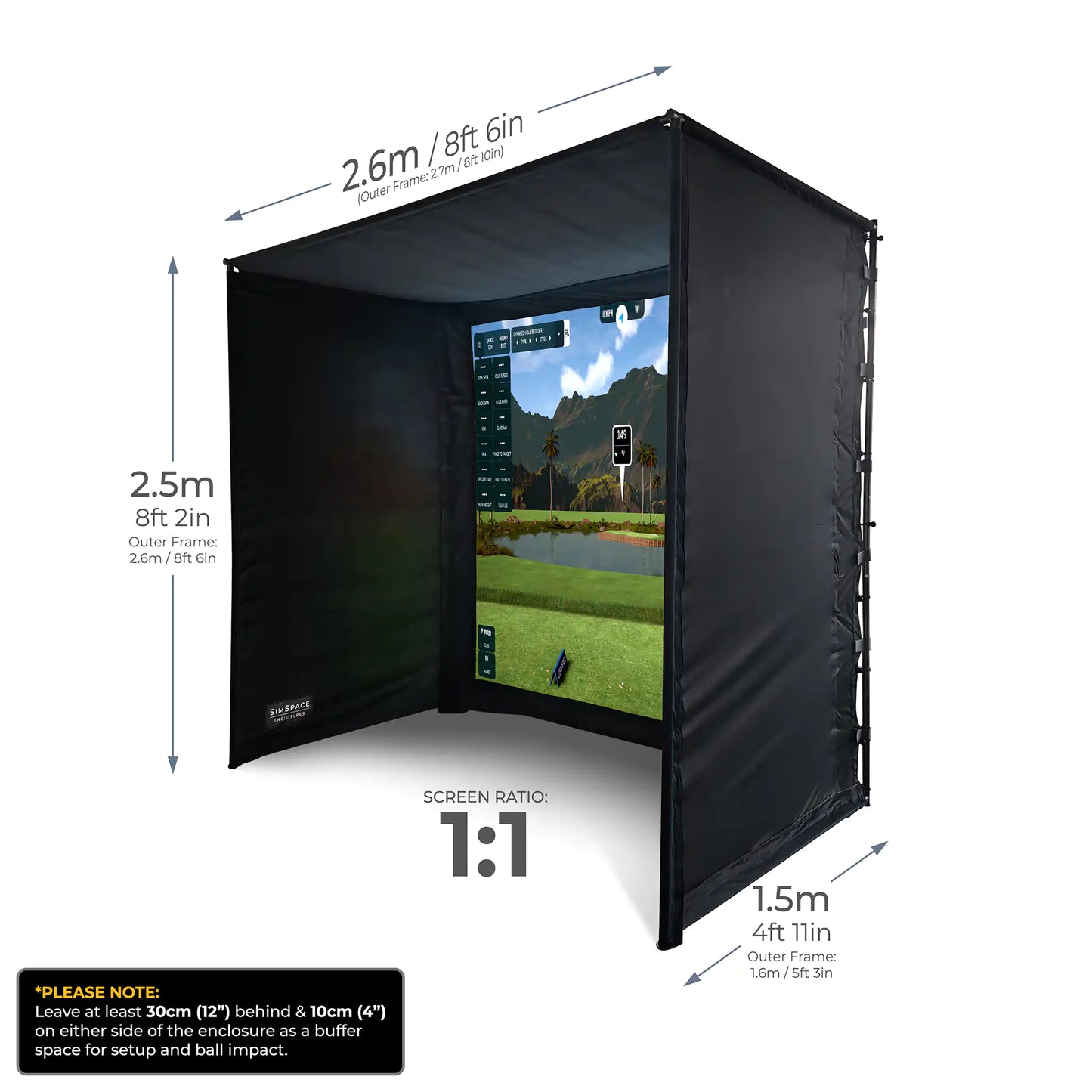 Conjunto de Simulador Doméstico Square Golf