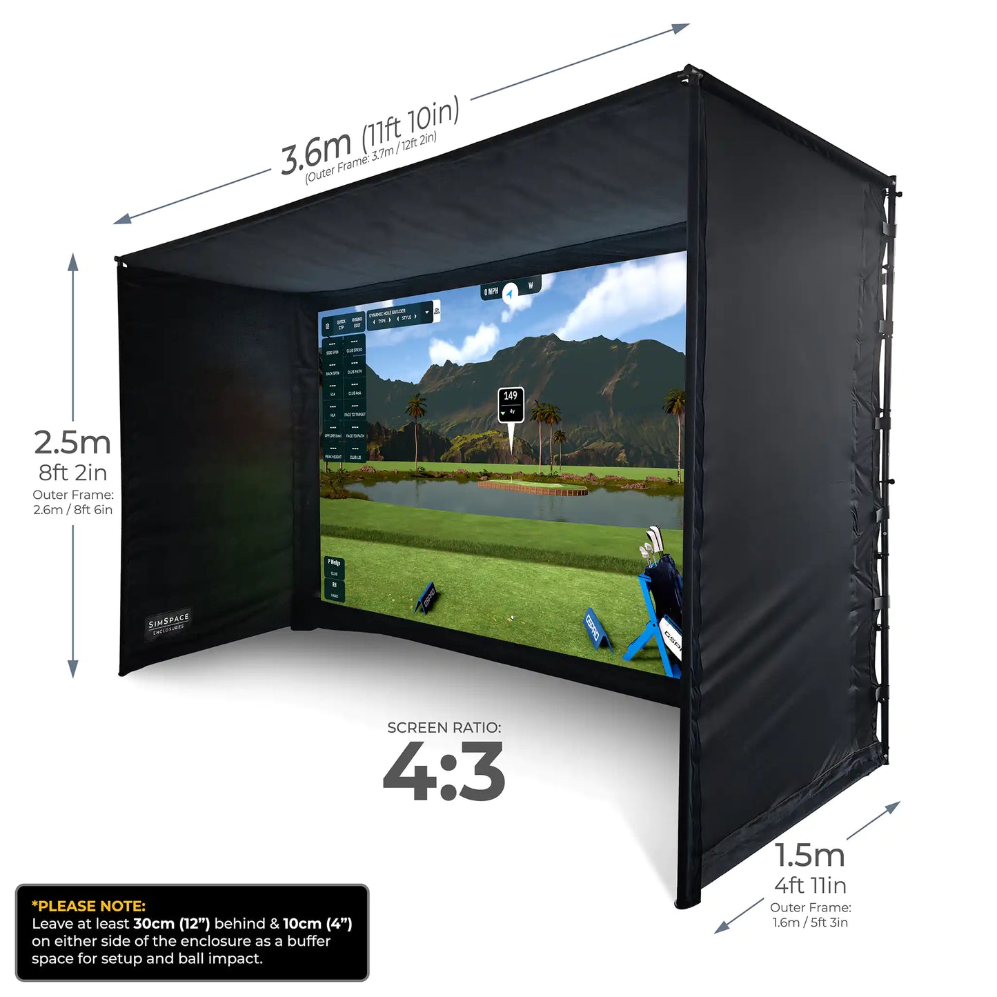 Conjunto de Simulador Doméstico Square Golf