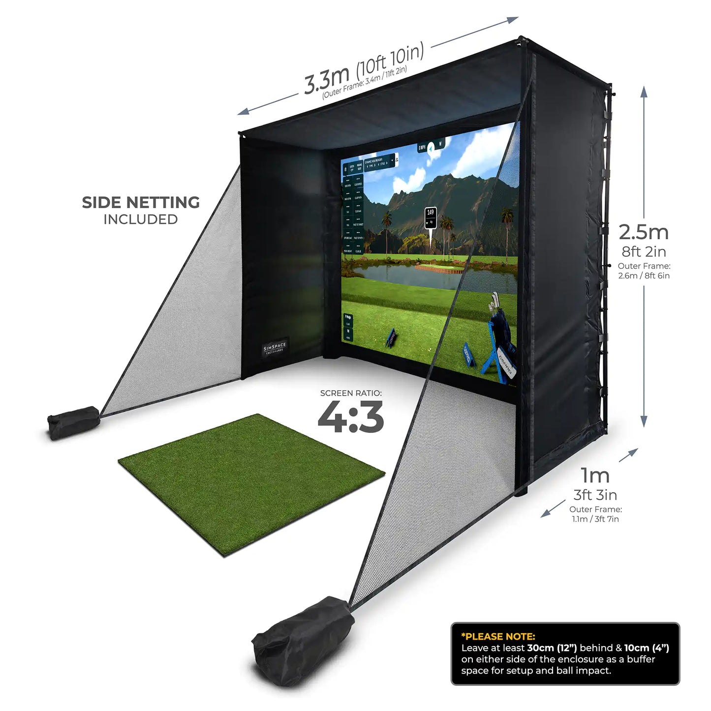 Conjunto de Simulador Doméstico Square Golf