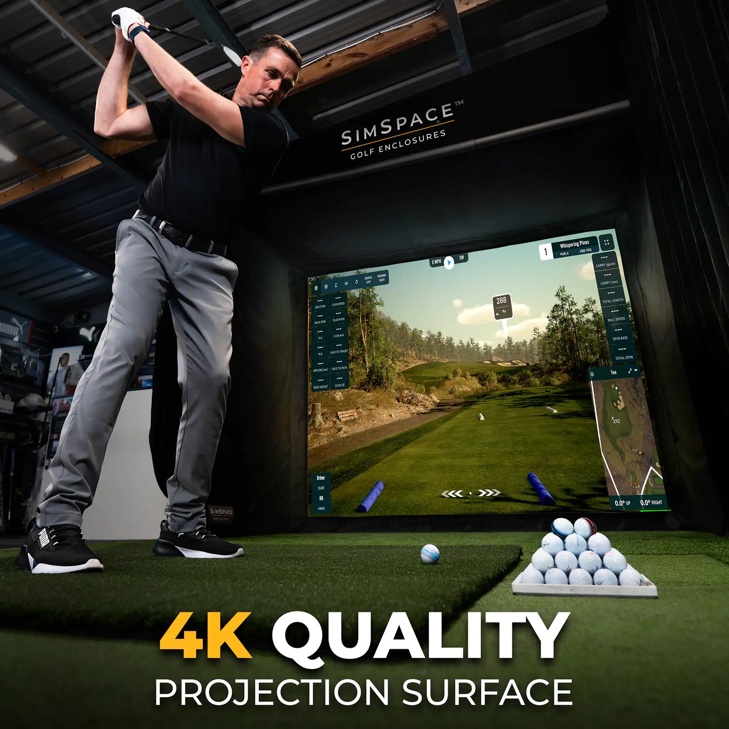 Conjunto de Simulador Doméstico Square Golf