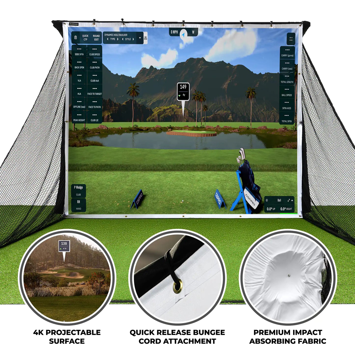 Paquete de red de práctica Square Golf Omni