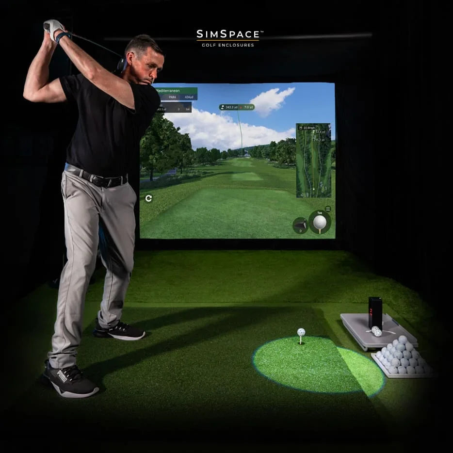 Perfecto para simuladores de golf en interiores